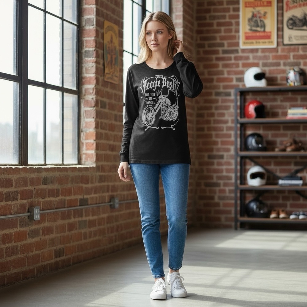 🏍️ Long Sleeve Ladies Artwork T-Shirt #281